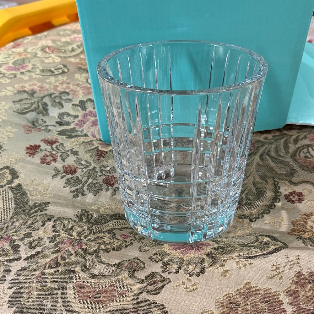 Tiffany & Co. Crystal Glass Ice Bucket with Iconic Blue Box